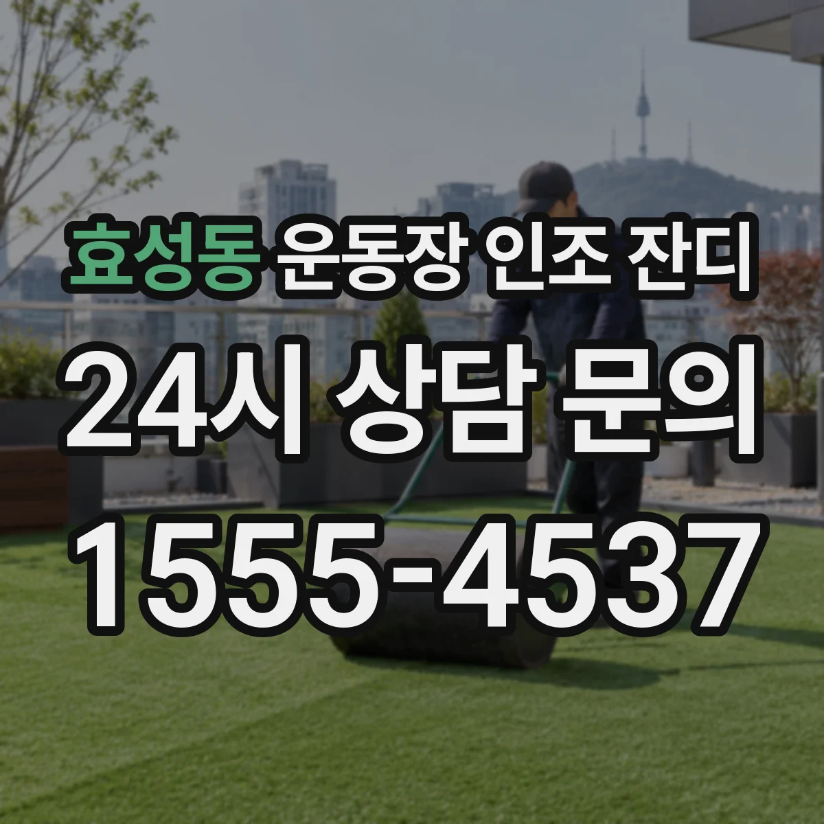 효성동 운동장 인조 잔디