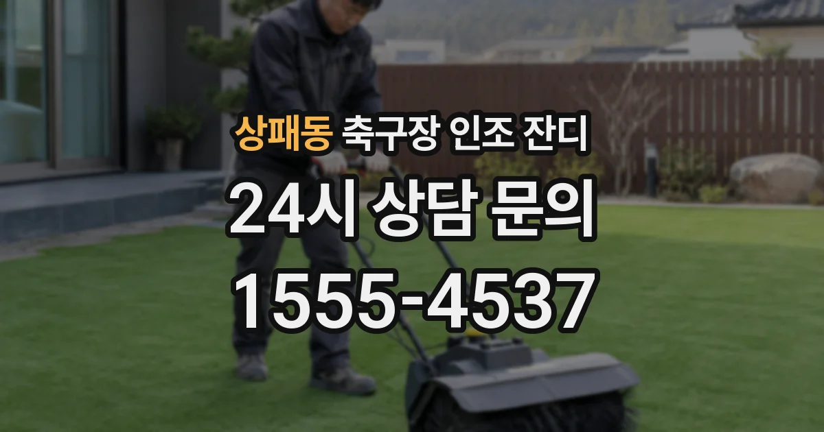 상패동 축구장 인조 잔디