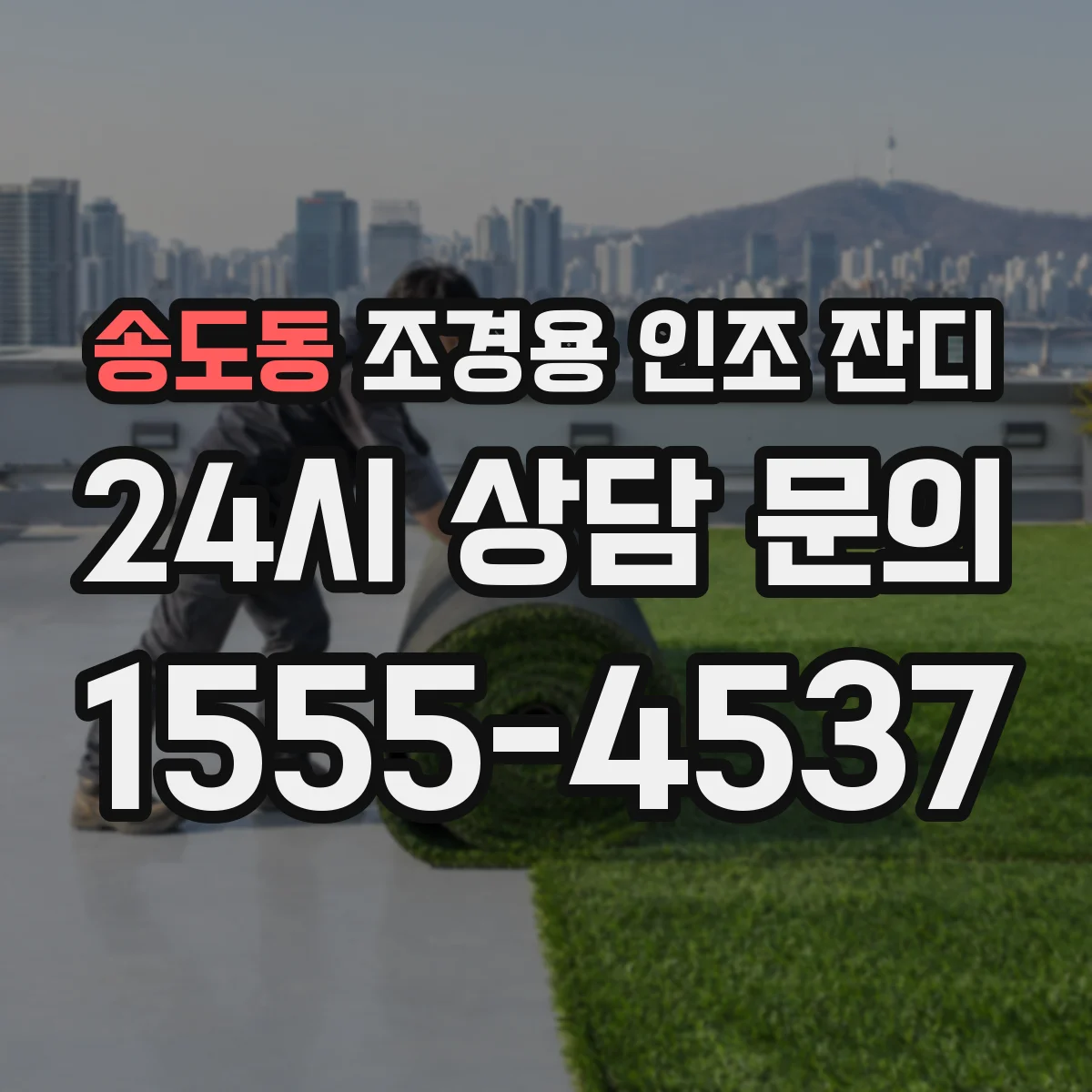 송도동 조경용 인조 잔디
