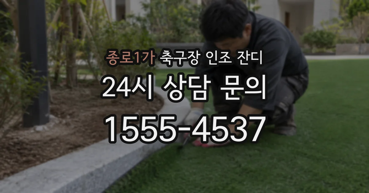 종로1가 축구장 인조 잔디