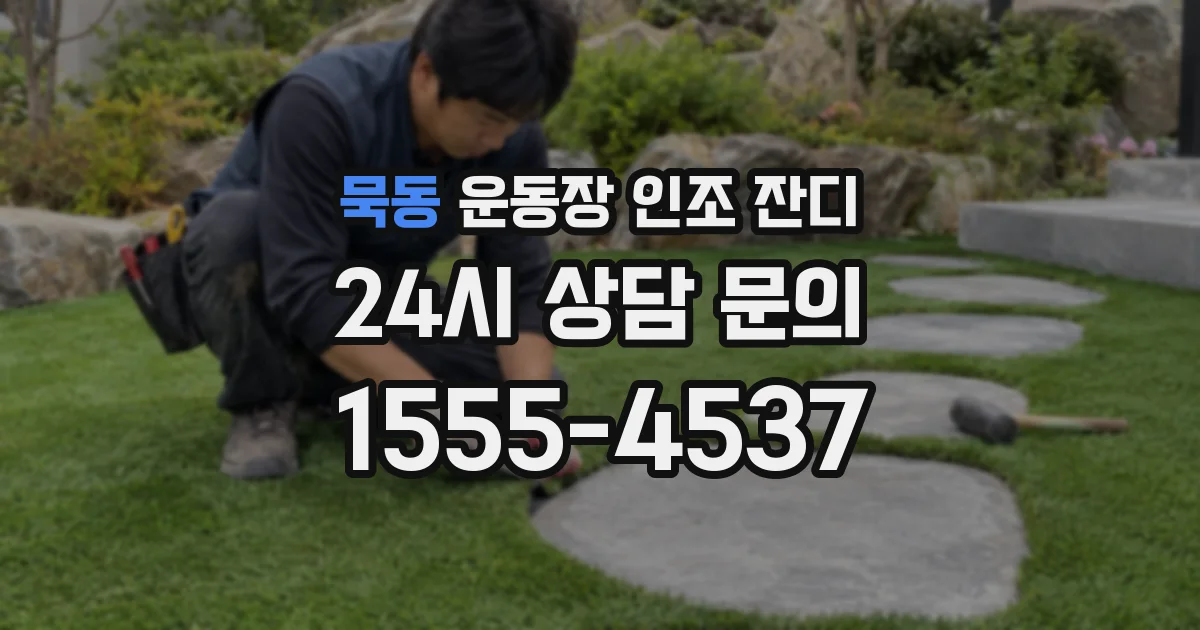 묵동 운동장 인조 잔디