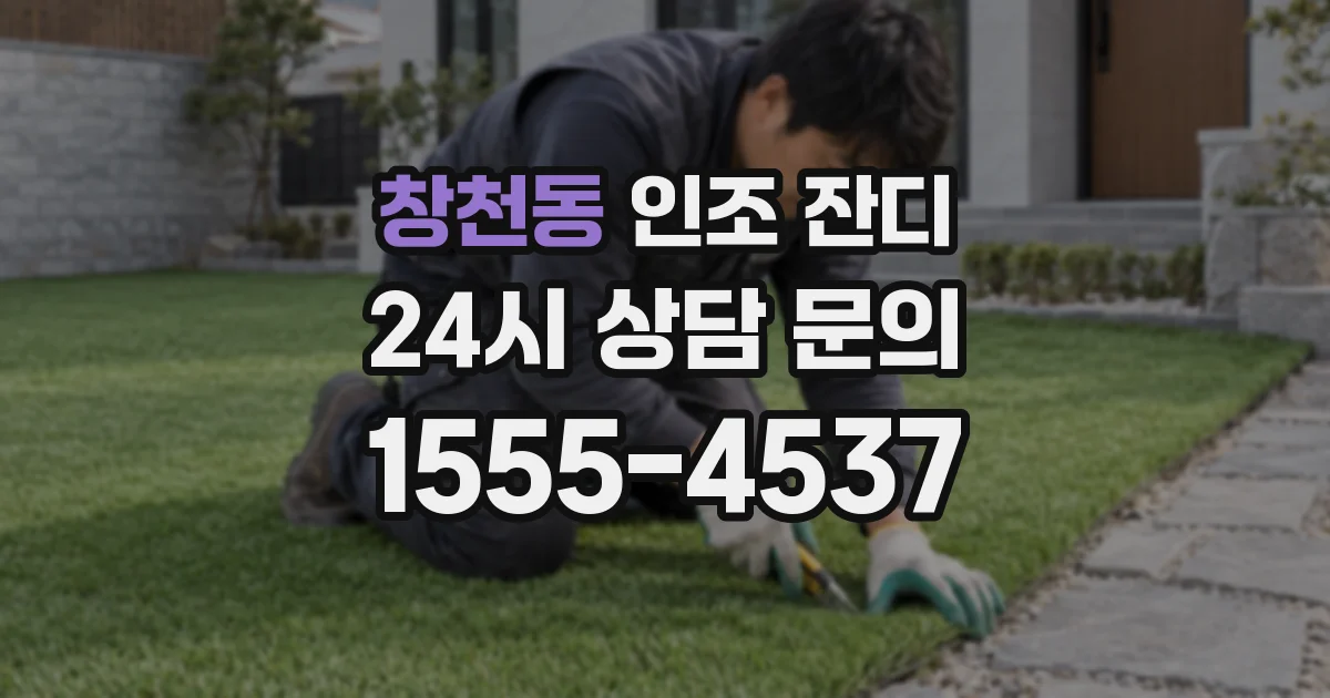 창천동 인조 잔디