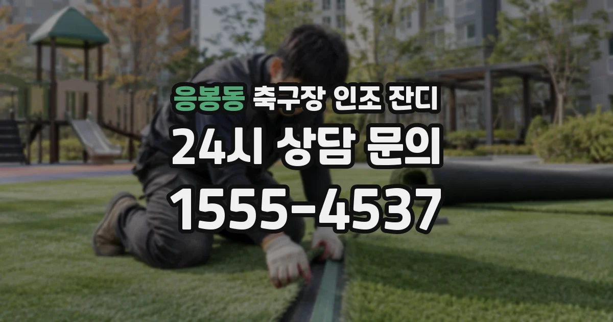 응봉동 축구장 인조 잔디