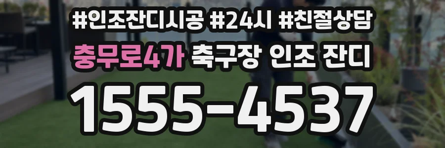 충무로4가 축구장 인조 잔디
