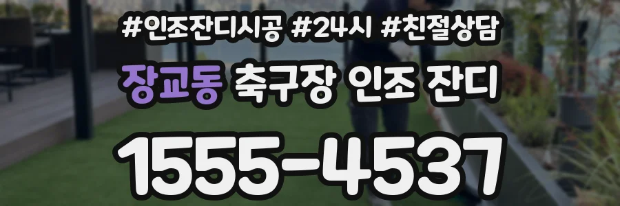 장교동 축구장 인조 잔디