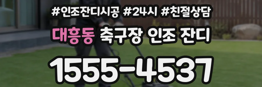 대흥동 축구장 인조 잔디