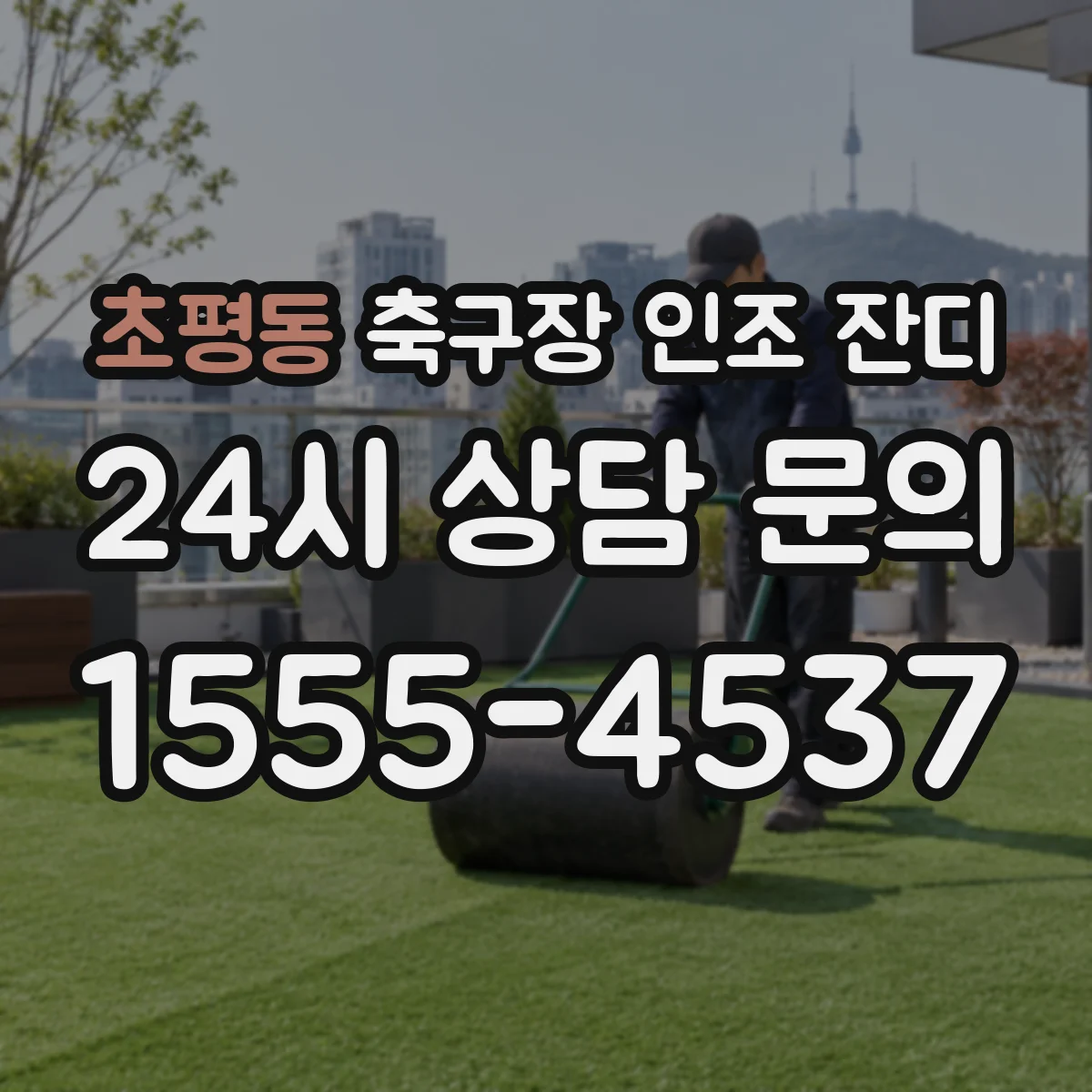 초평동 축구장 인조 잔디