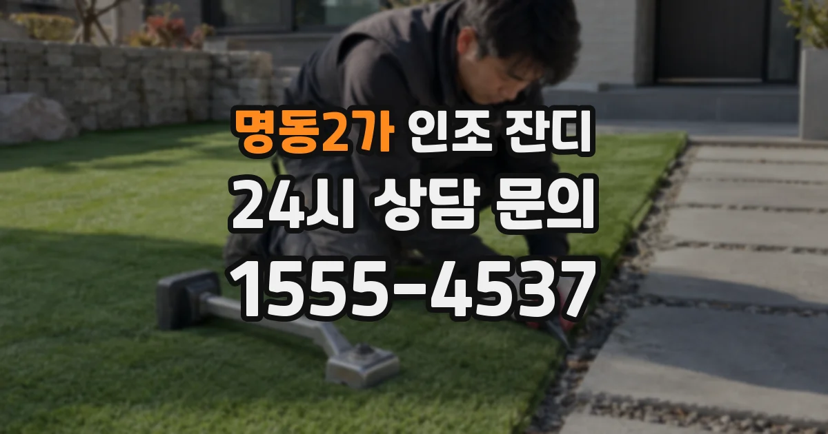 명동2가 인조 잔디