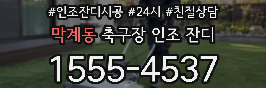 막계동 축구장 인조 잔디