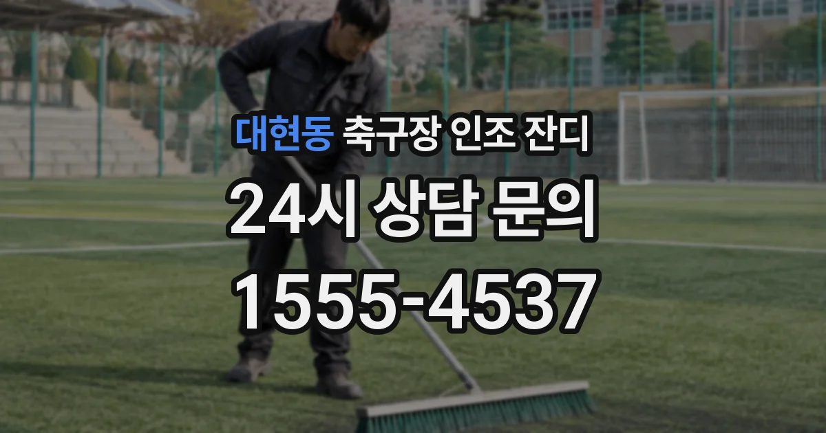 대현동 축구장 인조 잔디