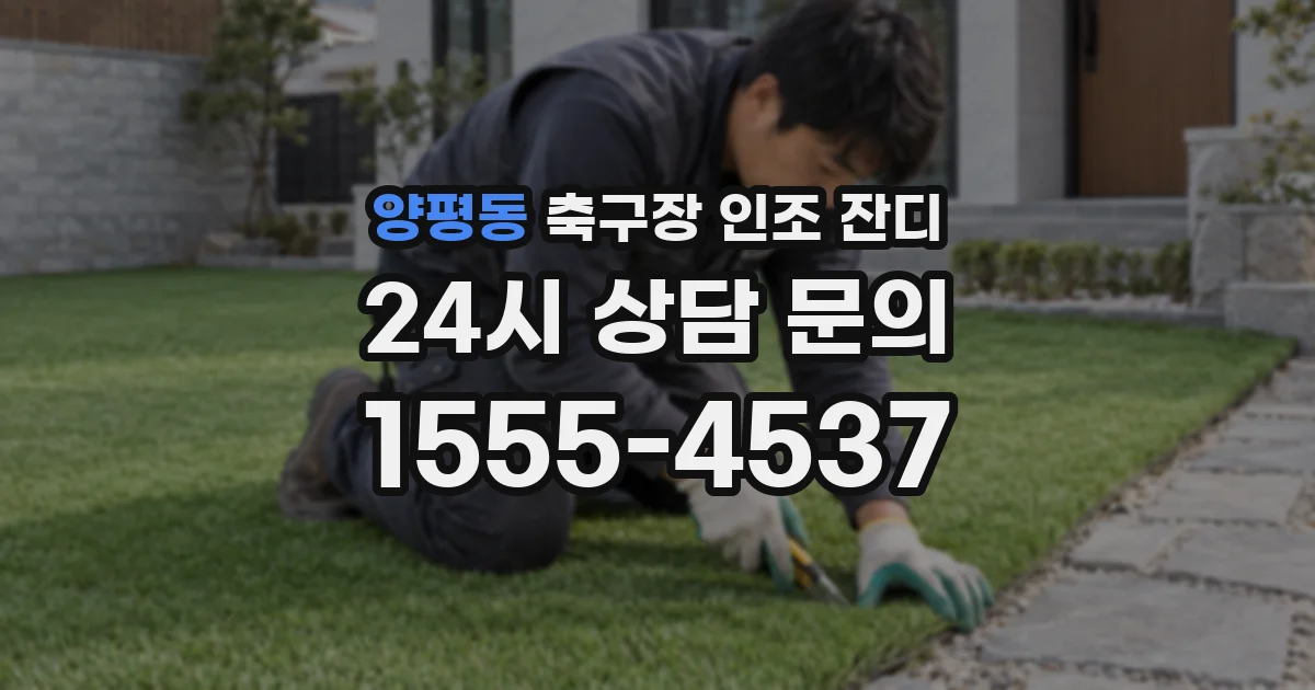 양평동 축구장 인조 잔디