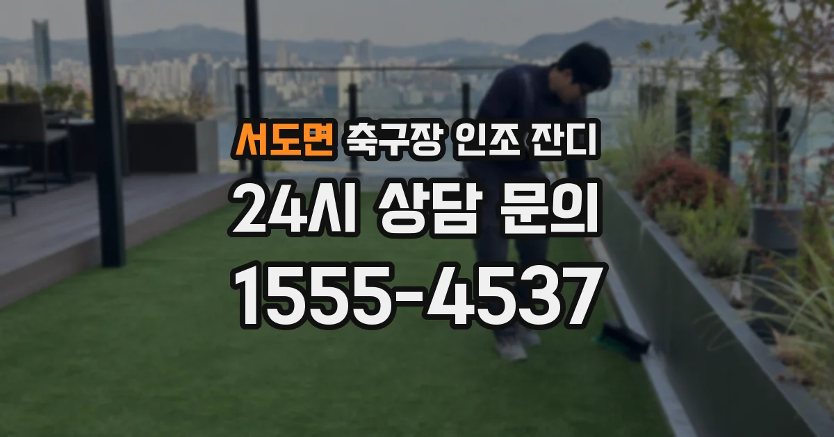 서도면 축구장 인조 잔디