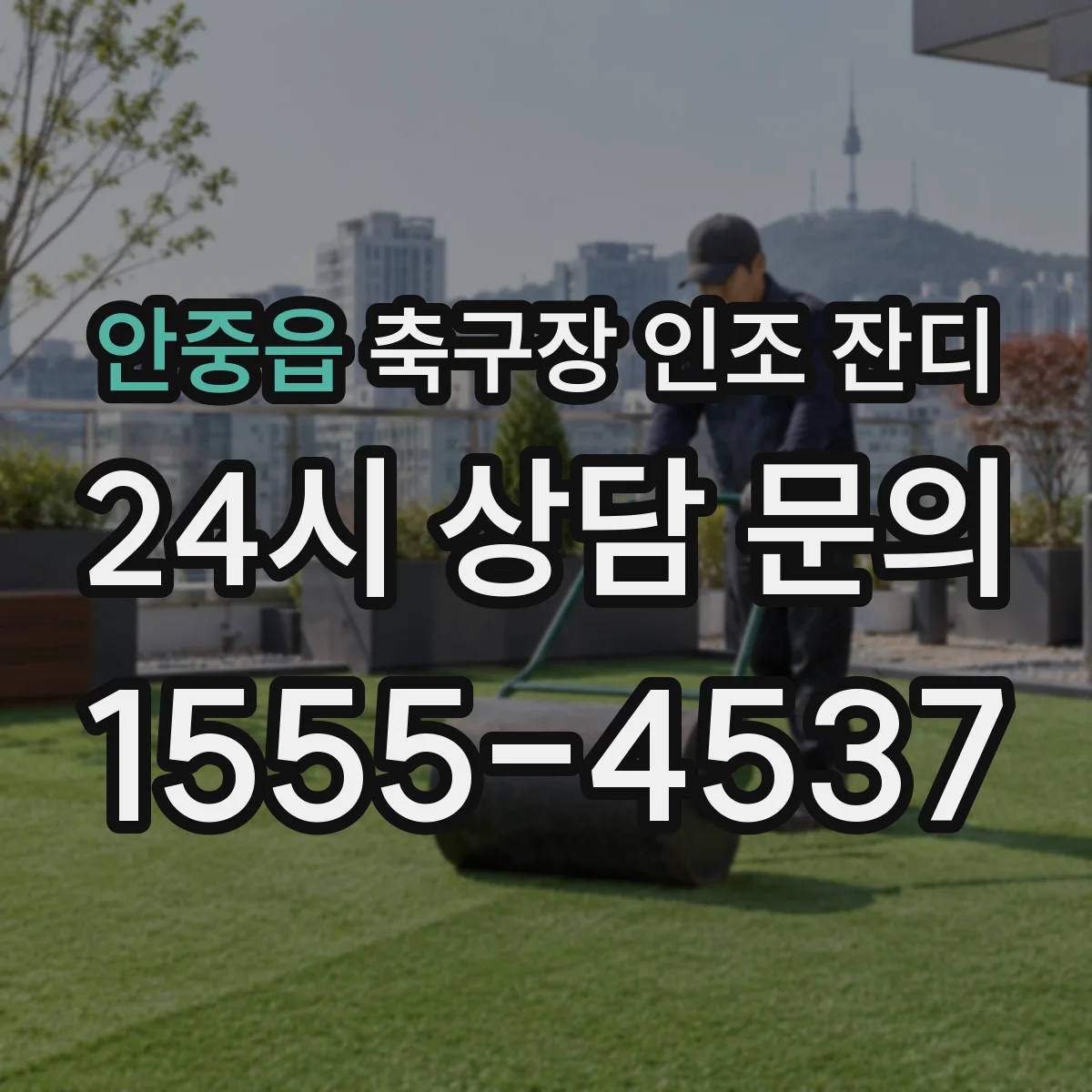안중읍 축구장 인조 잔디