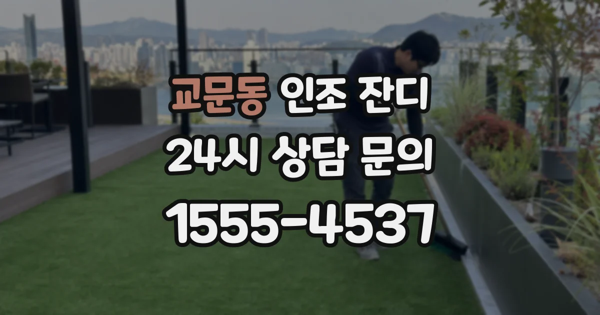 교문동 인조 잔디