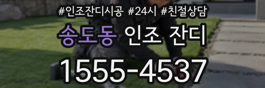 송도동 인조 잔디