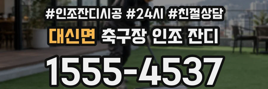 대신면 축구장 인조 잔디