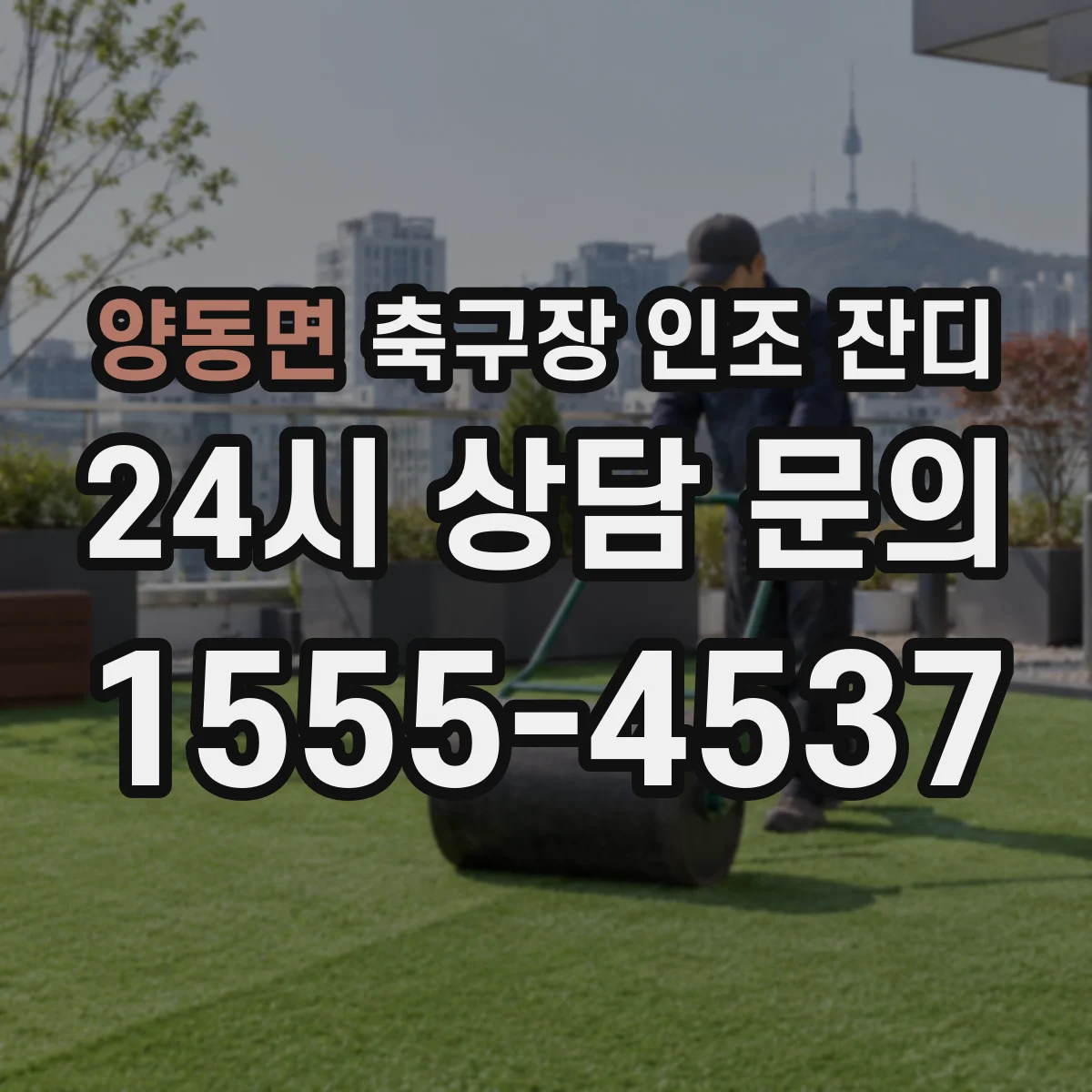 양동면 축구장 인조 잔디