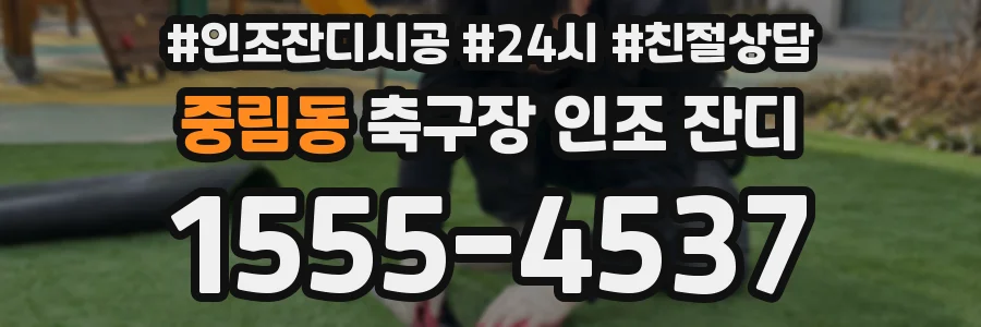 중림동 축구장 인조 잔디