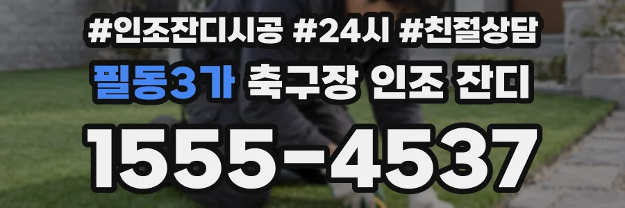 필동3가 축구장 인조 잔디