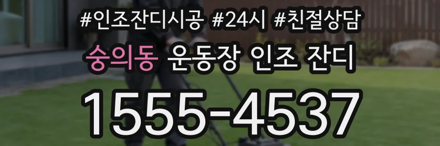 숭의동 운동장 인조 잔디