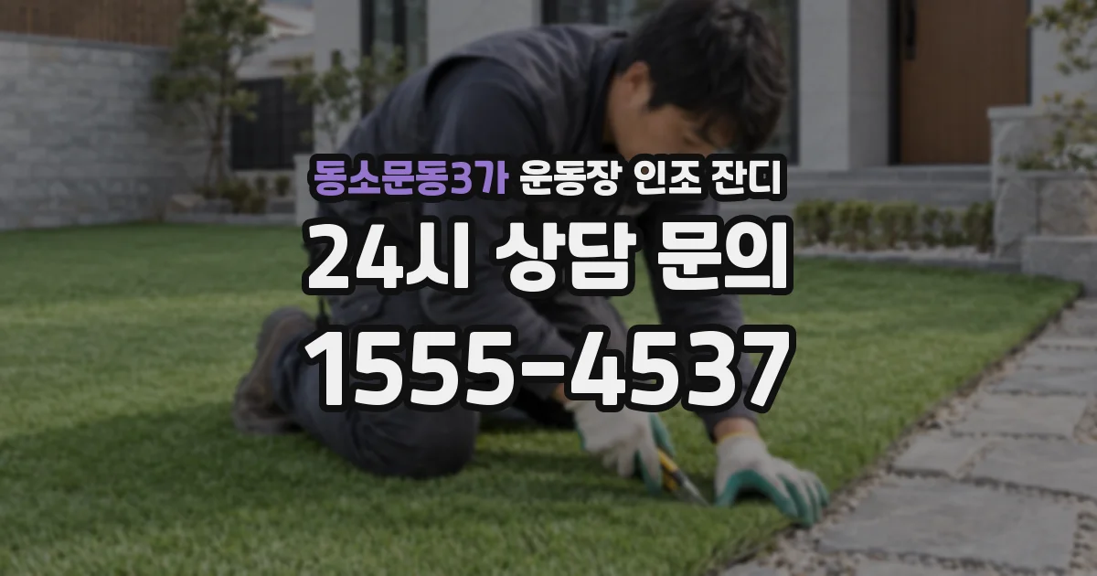 동소문동3가 운동장 인조 잔디