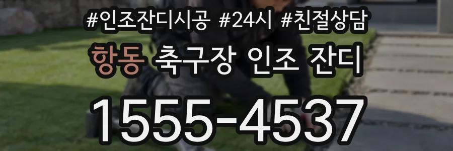 항동 축구장 인조 잔디