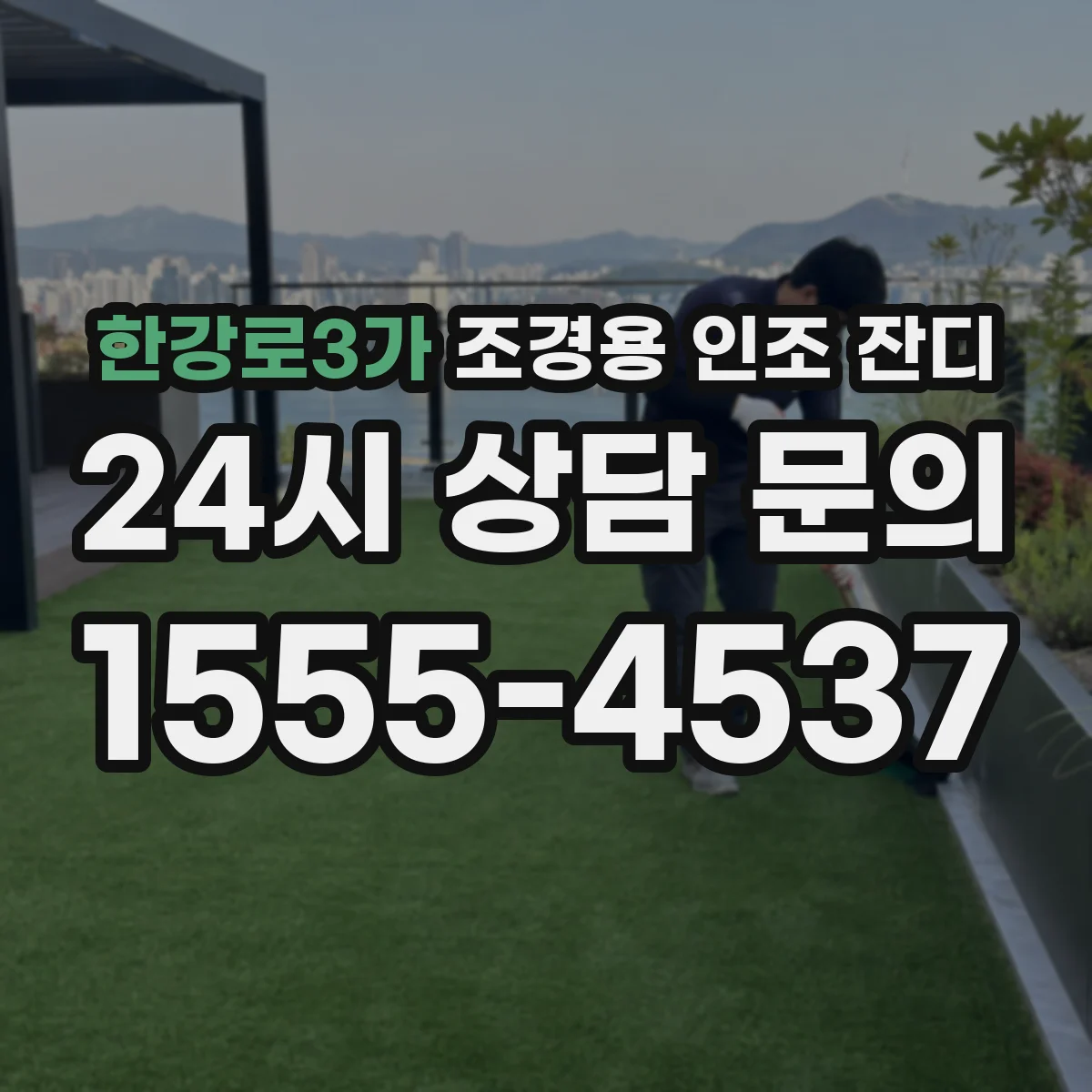 한강로3가 조경용 인조 잔디