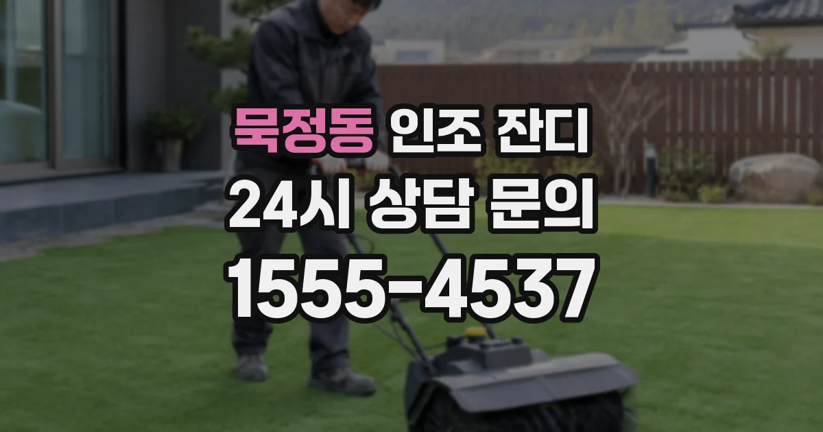 묵정동 인조 잔디