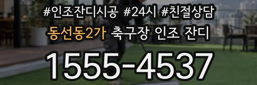 동선동2가 축구장 인조 잔디