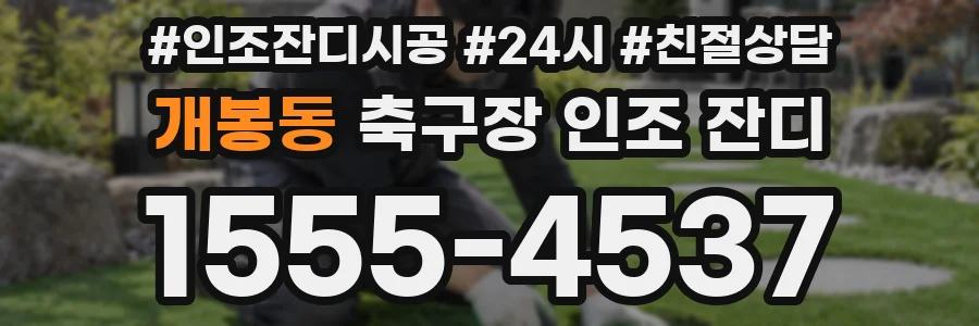 개봉동 축구장 인조 잔디