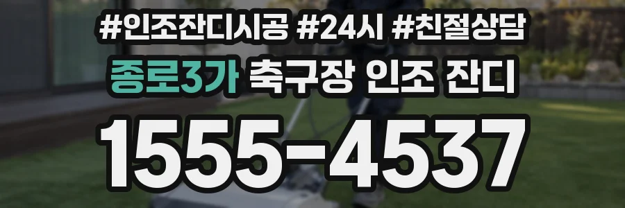 종로3가 축구장 인조 잔디