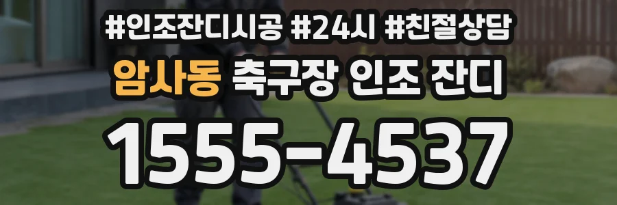 암사동 축구장 인조 잔디