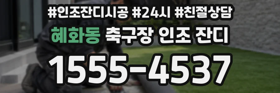 혜화동 축구장 인조 잔디