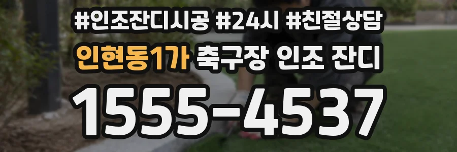 인현동1가 축구장 인조 잔디