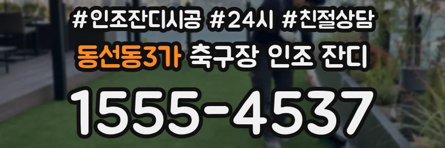동선동3가 축구장 인조 잔디