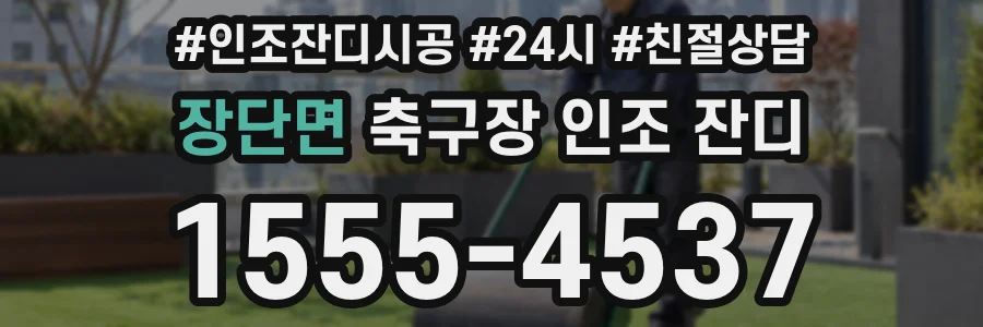 장단면 축구장 인조 잔디