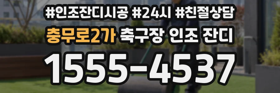 충무로2가 축구장 인조 잔디