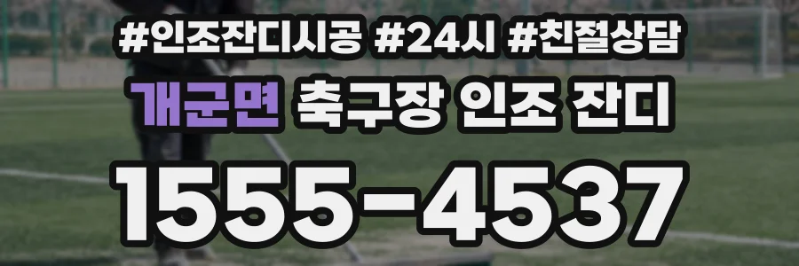 개군면 축구장 인조 잔디