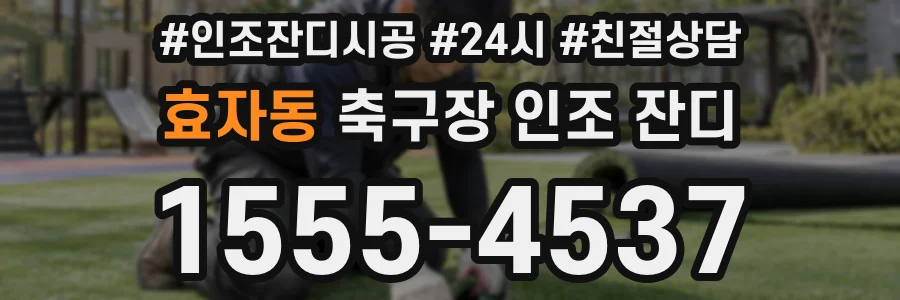 효자동 축구장 인조 잔디
