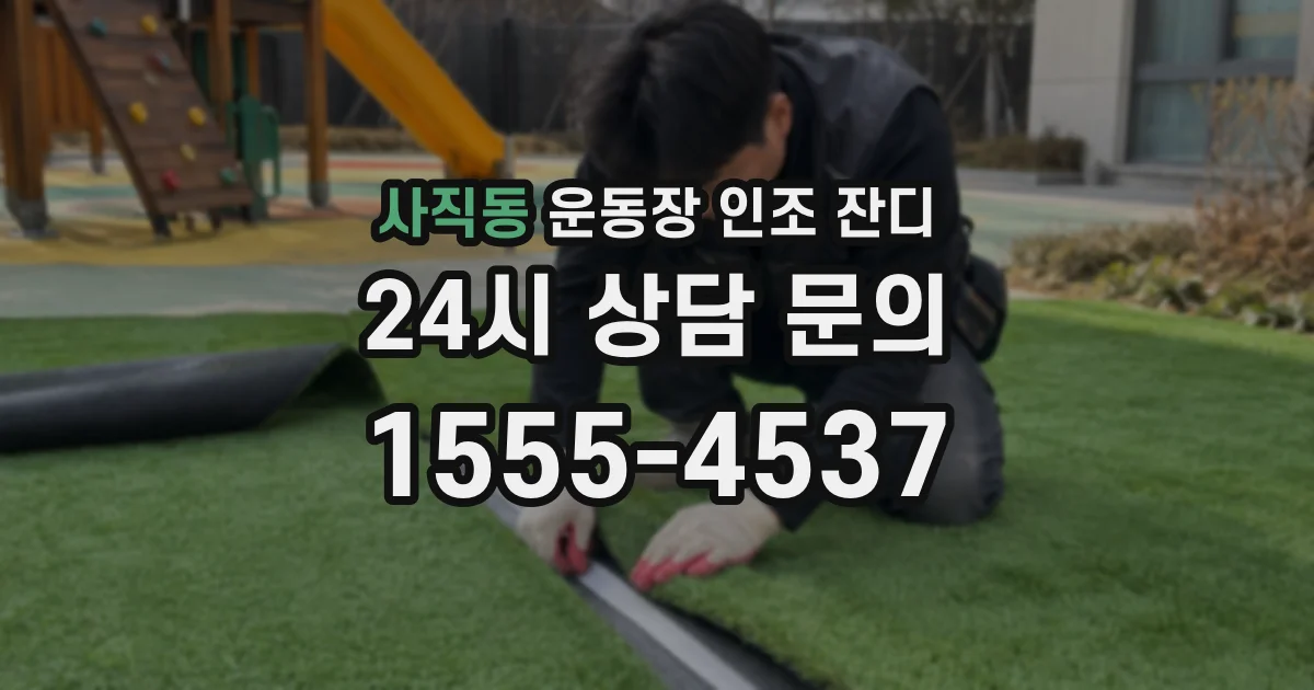 사직동 운동장 인조 잔디