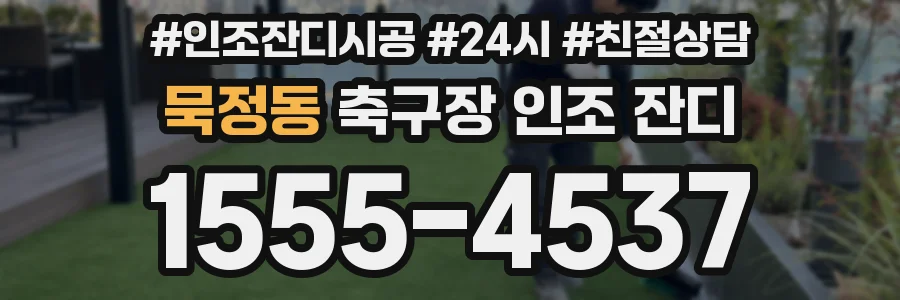 묵정동 축구장 인조 잔디