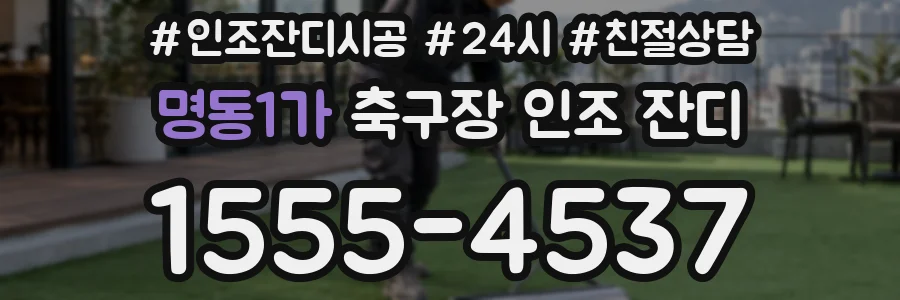 명동1가 축구장 인조 잔디
