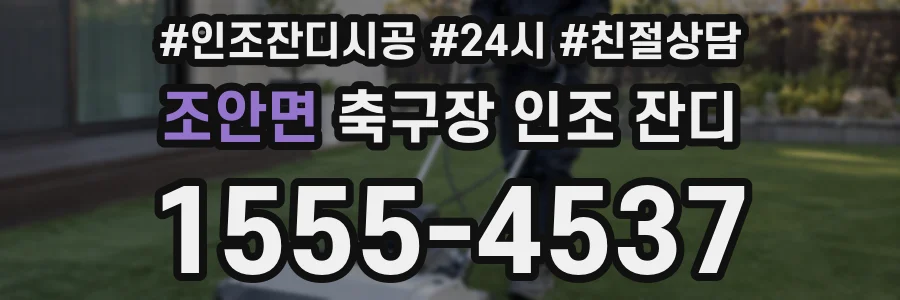 조안면 축구장 인조 잔디