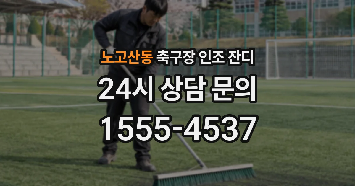 노고산동 축구장 인조 잔디