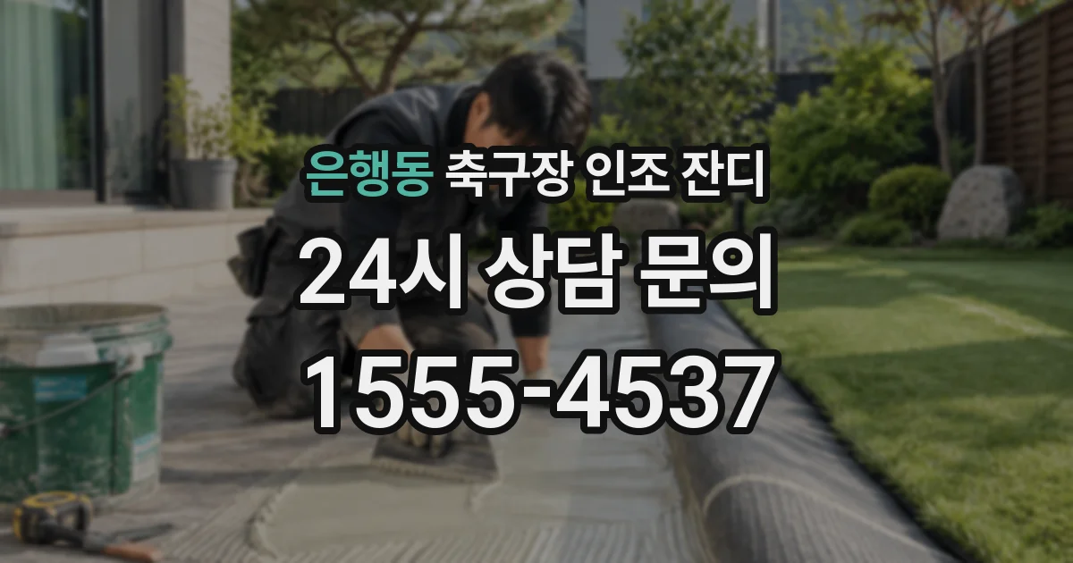 은행동 축구장 인조 잔디