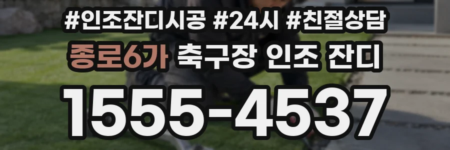 종로6가 축구장 인조 잔디