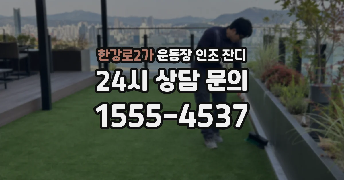한강로2가 운동장 인조 잔디