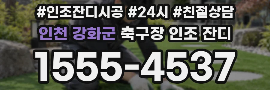 인천 강화군 축구장 인조 잔디