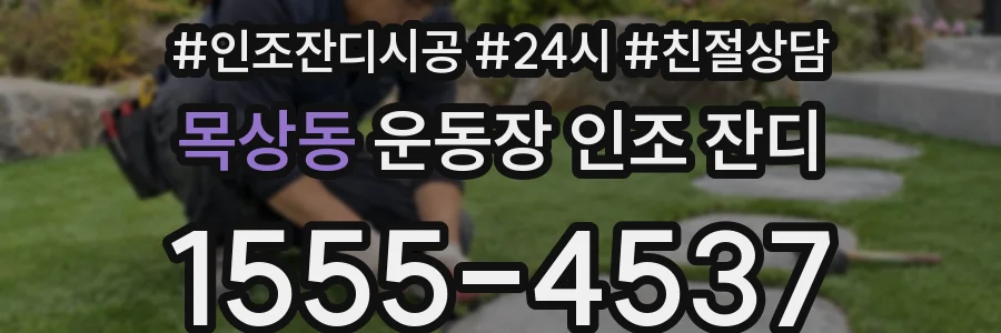 목상동 운동장 인조 잔디