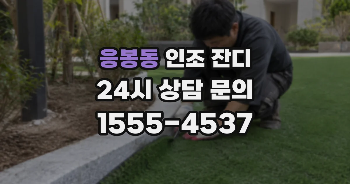 응봉동 인조 잔디